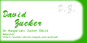 david zucker business card